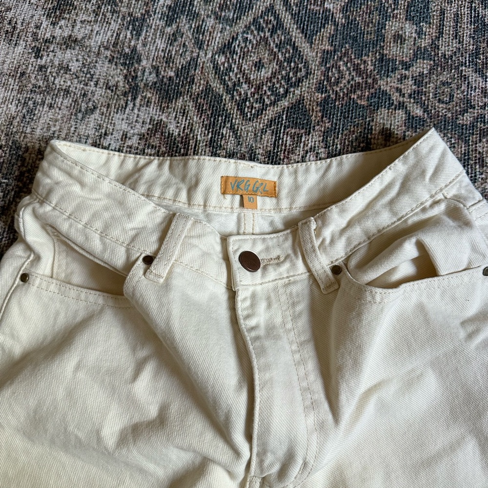 VRG GRL Cream High-Waisted Pants